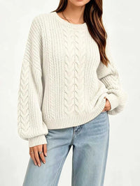 Chunky Cable Knit Round Neck Sweater 100100799141742 47 Affordable Fashion Under $100 Jerry's Apparel 
