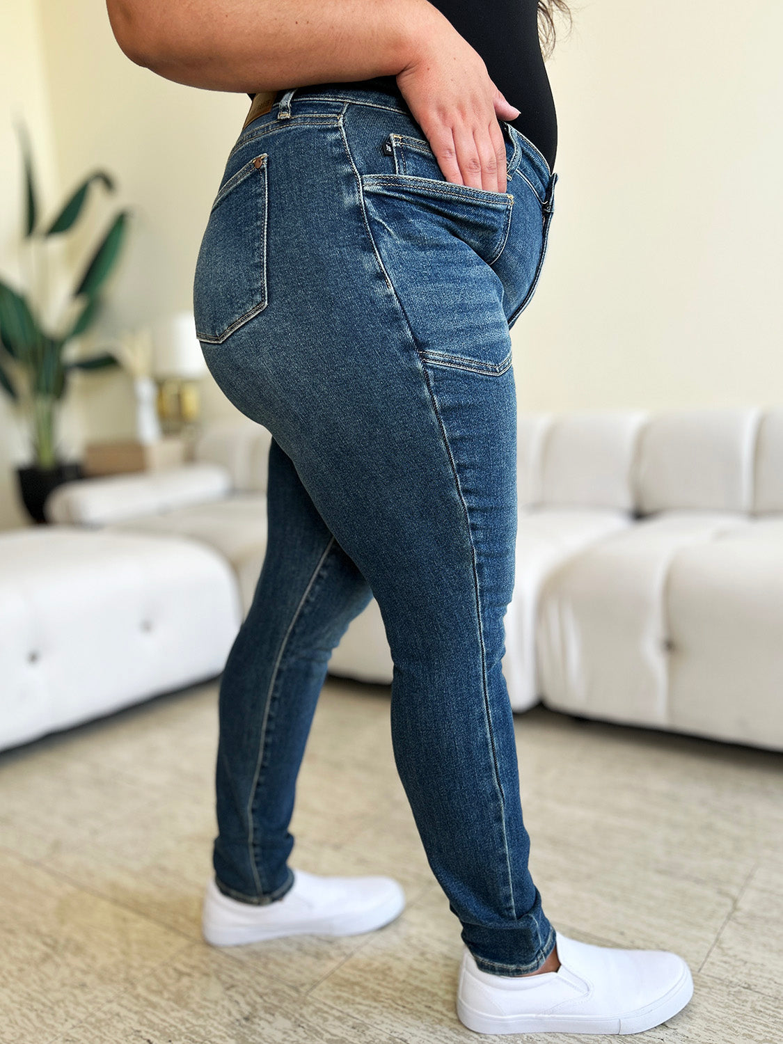 Full Size High Waist Skinny Jeans