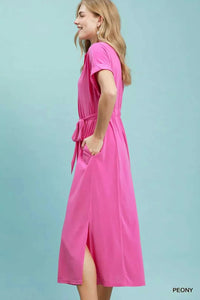 Umgee Collared Belted Midi Dress 100100551271703 57 Affordable Fashion Under $100 Jerry's Apparel 