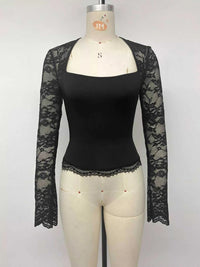 Lace Sleeve Square Neck Top 100100211394789 35 Affordable Fashion Under $100 Jerry's Apparel 