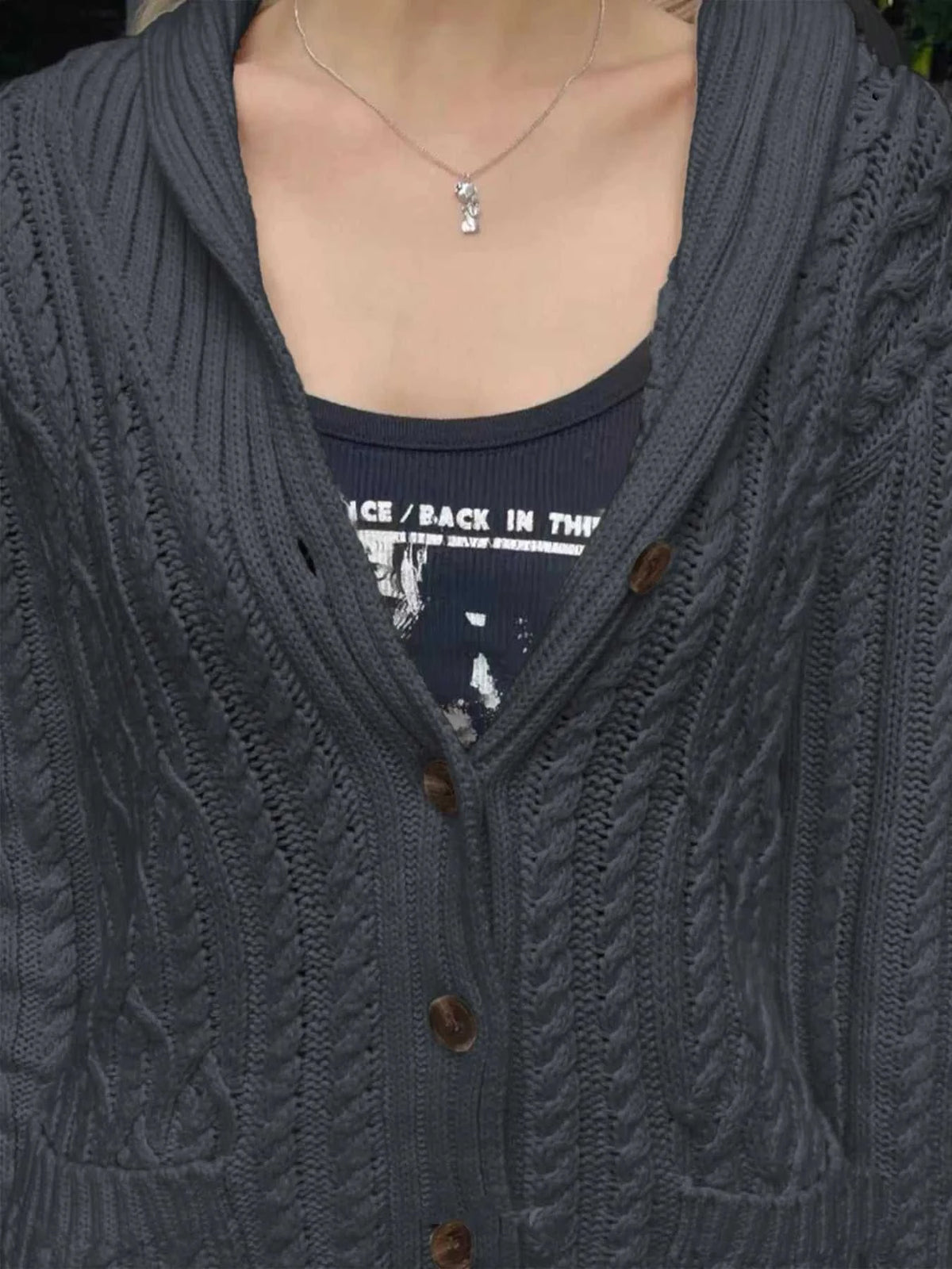 Cable Knit Button Up Cardigan 100100237685372 73 Affordable Fashion Under $100 Jerry's Apparel 