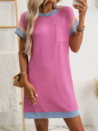 Round Neck Short Sleeve Mini Dress 100100619871757 33 Affordable Fashion Under $100 Jerry's Apparel 