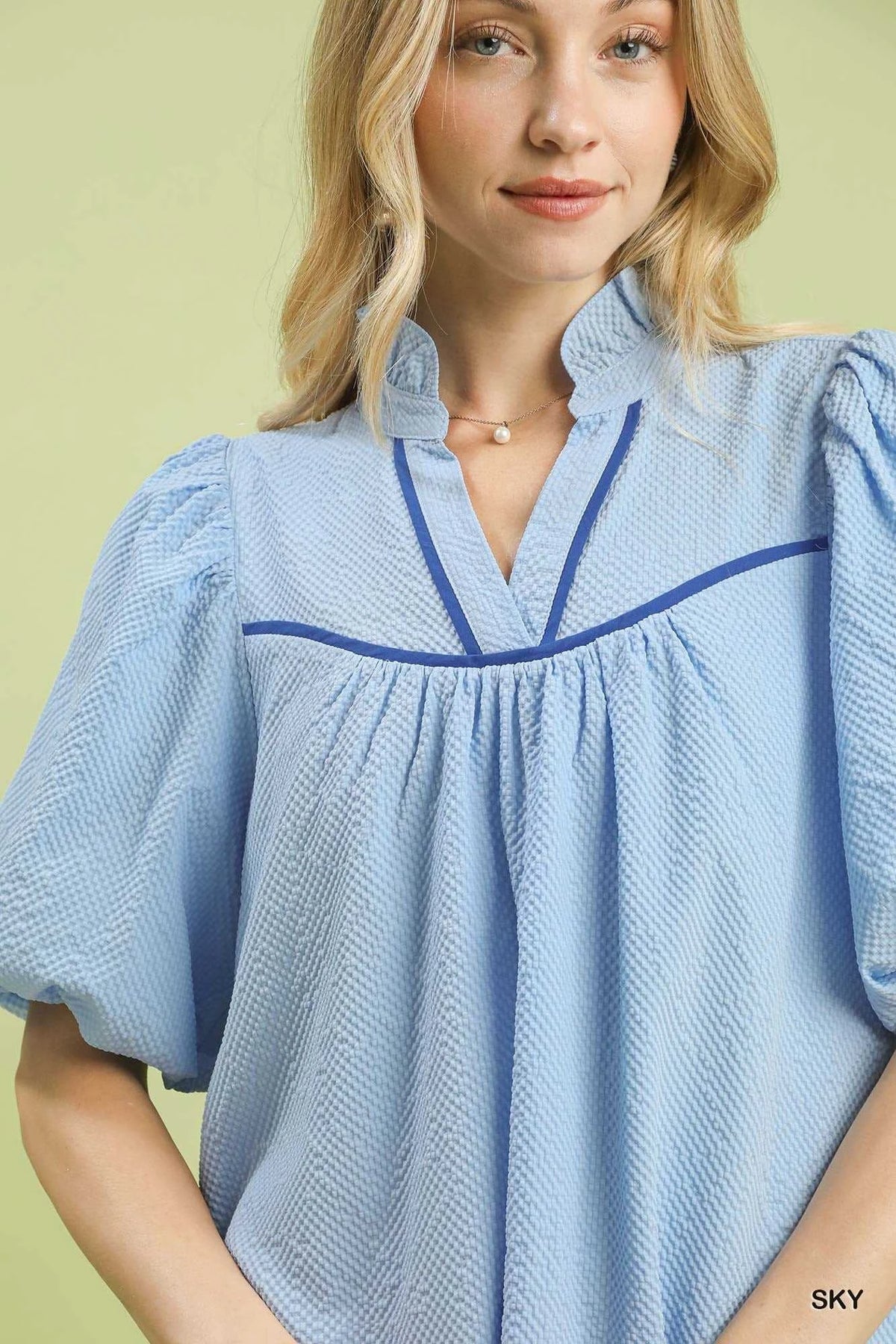 Umgee Seersucker Puff Sleeve Dress 100100676311022 51 Affordable Fashion Under $100 Jerry's Apparel 