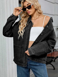 Washed Oversized Button Down Denim Jacket 100100406809347 62 Affordable Fashion Under $100 Jerry's Apparel 