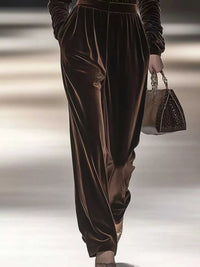 Full Size Velvet Turtleneck Long Sleeve Top and Wide-Leg Pants Set Plus Size 101001423619230 50 Affordable Fashion Under $100 Jerry's Apparel 