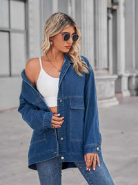 Button Up Long Sleeve Denim Jacket 100100658147198 64 Affordable Fashion Under $100 Jerry's Apparel 