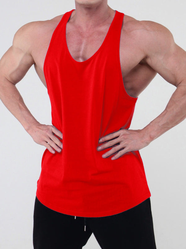 Men's Plus Size Round Neck Racerback Tank