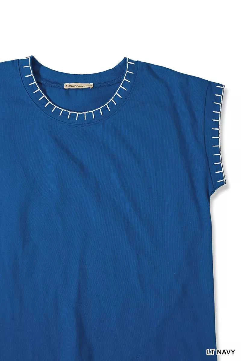 Zenana Stitch Detailed Oversize Top 100100758711397 26 Affordable Fashion Under $100 Jerry's Apparel 