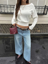 One Shoulder Cropped Knit Top 100100932793009 40 Affordable Fashion Under $100 Jerry's Apparel 