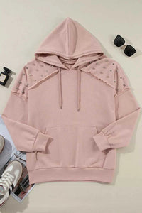 Drawstring Studded Shoulder Hoodie 100100808351688 57 Affordable Fashion Under $100 Jerry's Apparel 