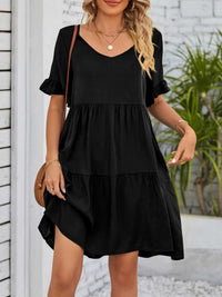 Ruffled Sleeve Tiered Mini Dress 100100840870791 28 Affordable Fashion Under $100 Jerry's Apparel 