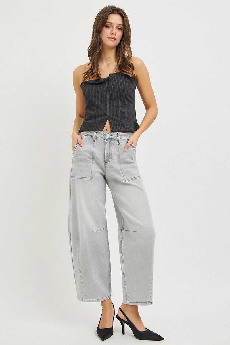 RISEN Slouchy Cropped Barrel Jeans 100100024621905 65 Affordable Fashion Under $100 Jerry's Apparel 