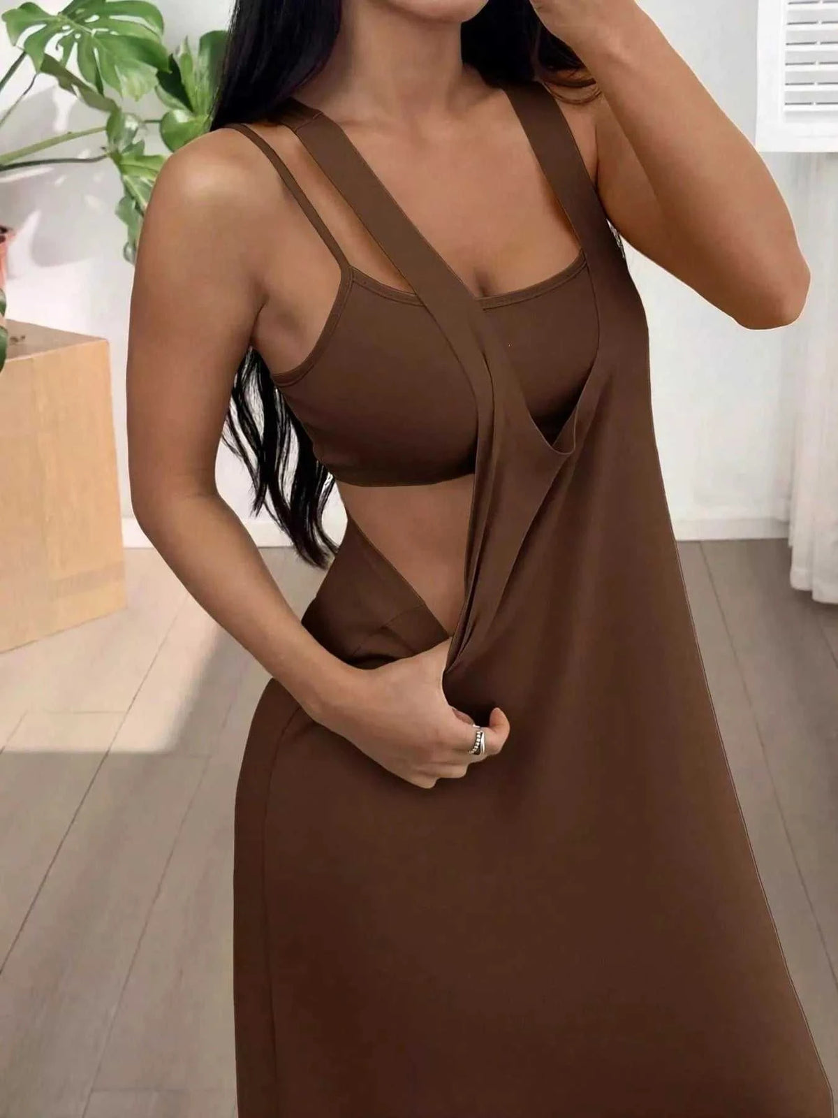 Scoop Neck Cami and Maxi Dress Set 100100537904163 34 Affordable Fashion Under $100 Jerry's Apparel 