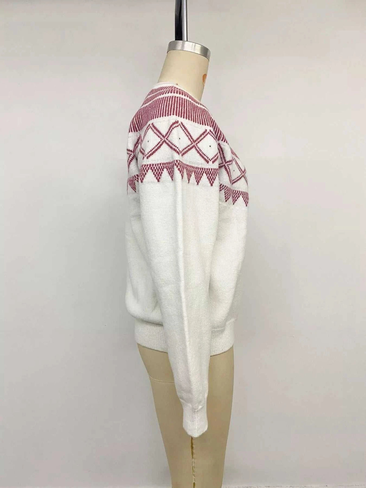 Geometric Crew Neck Knit Sweater 101002372250452 55 Affordable Fashion Under $100 Jerry's Apparel 
