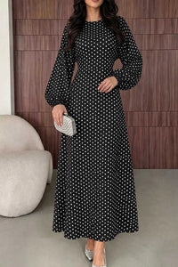 Polka Dot Long Sleeve Maxi Dress 101001469171625 35 Affordable Fashion Under $100 Jerry's Apparel 
