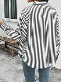 Striped Oversized Button-Up Shirt 100100354131470 50 Affordable Fashion Under $100 Jerry's Apparel 