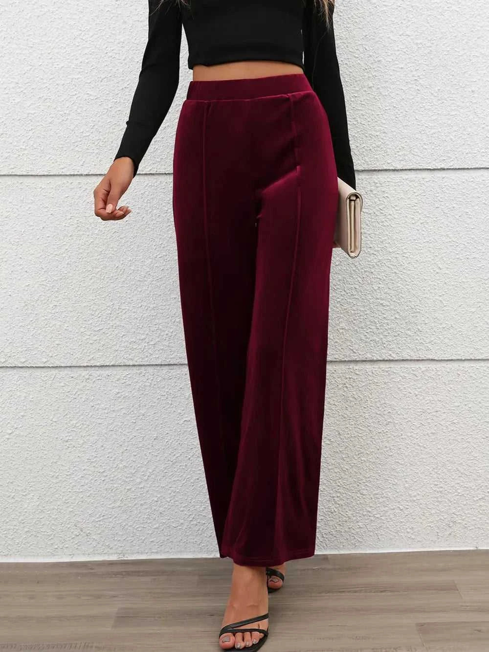 Elastic Waist Wide Leg Pants 100100754211419 23 Affordable Fashion Under $100 Jerry's Apparel 