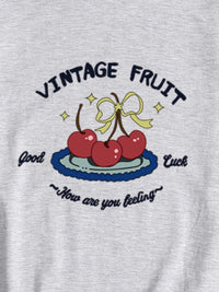 Plus Size Fruit Graphic Round Neck T-Shirt