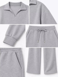 Dropped Shoulder Top and Pants Set 101001926020102 36 Women's Pants Set Gifts for Her Jerry's Apparel 