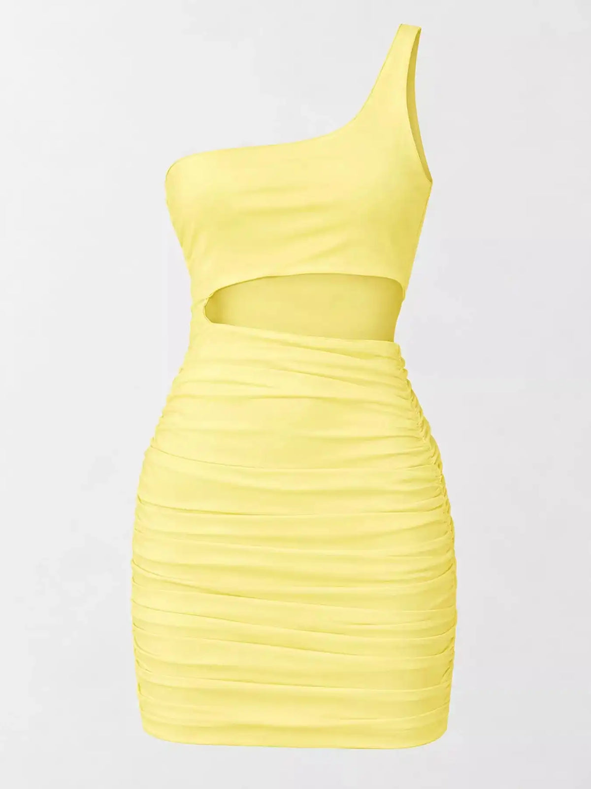 One-Shoulder Cutout Ruched Bodycon Mini Dress 101001098960768 27 Gifts for Her Jerry's Apparel 
