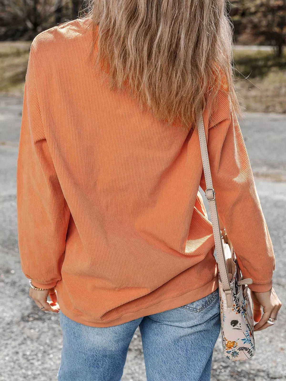 Halloween Leopard Pumpkin Patchwork Ribbed Sweatshirt 101001373546441 40 Affordable Fashion Under $100 Jerry's Apparel 