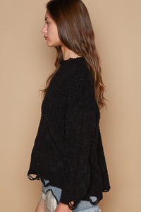 Cable Knit Cutout Long Sleeve Sweater