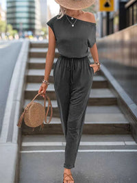 Perfee Single Shoulder Short Sleeve Jumpsuit 100100793465821 36 Affordable Fashion Under $100 Jerry's Apparel 
