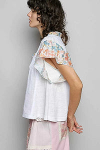 POL V-Neck Floral Ruffle Sleeve Blouse 100100409141709 62 Affordable Fashion Under $100 Jerry's Apparel 