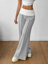 High-Waisted Wide-Leg Contrast Pants 100100682095947 36 Affordable Fashion Under $100 Jerry's Apparel 