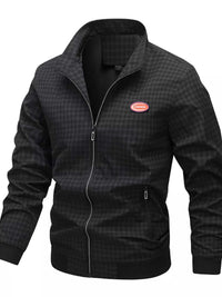 Men's Plus Size Plaid Lightweight Zip-Up Jacket 100400758025131 54 Affordable Fashion Under $100 Jerry's Apparel 