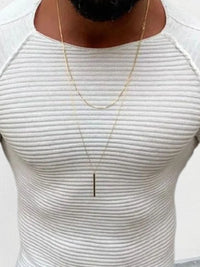 Men's Plus Size Round Neck Short Sleeve Top