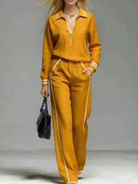 Striped Half Zip Top and Pants Set 101001673461092 67 Gifts for Her Jerry's Apparel 