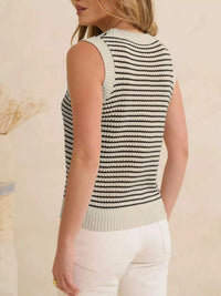 Striped Knit Sweater Vest 100100265130873 35 Affordable Fashion Under $100 Jerry's Apparel 
