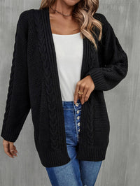 Angel Wings Warm Fall Mixed Knit Open Front Longline Cardigan