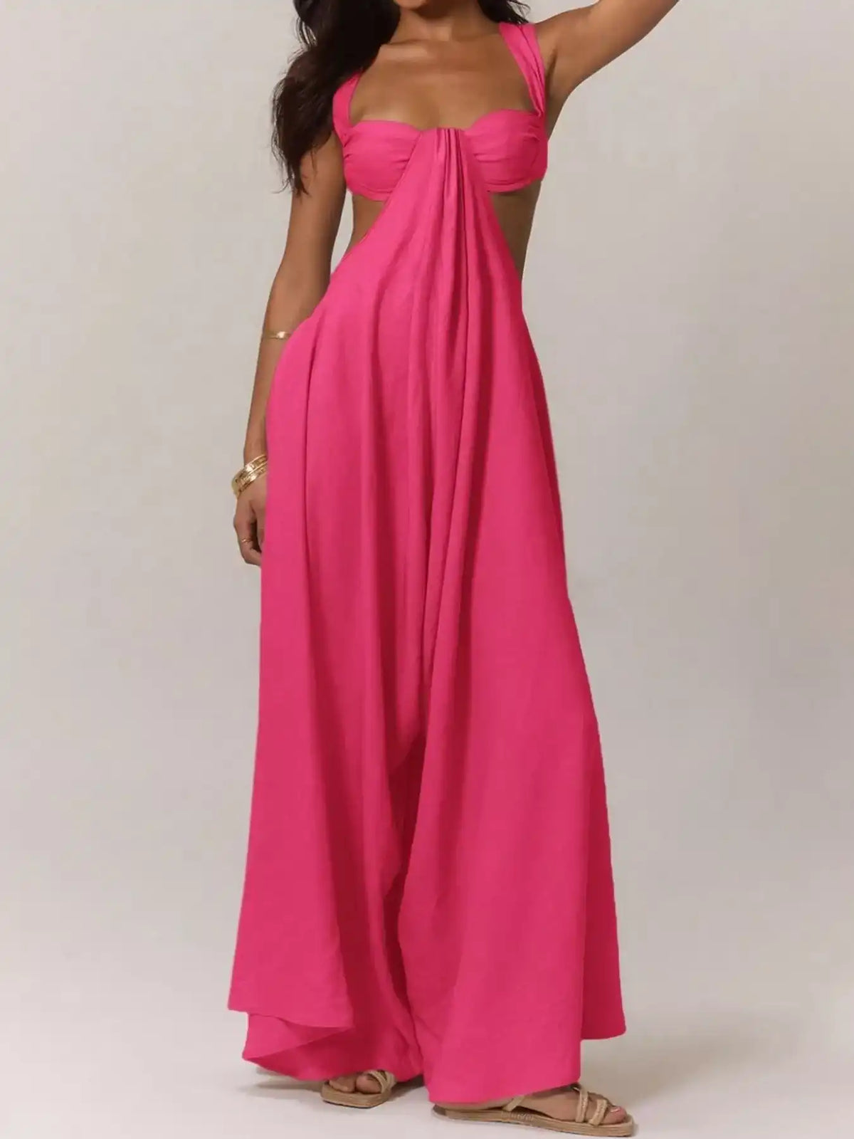 Backless Wide-Leg Jumpsuit with Cut-out Detail 101001809712429 55 Affordable Fashion Under $100 Jerry's Apparel 