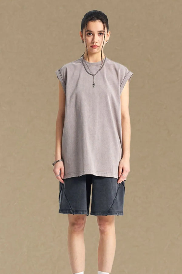 Men's Solid Color Round Neck Tank