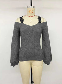 Off-Shoulder Lace Trim Sweater 100100123351801 43 Affordable Fashion Under $100 Jerry's Apparel 