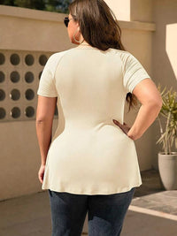 Plus Size Surplice Short Sleeve T-Shirt 100100382914132 26 Affordable Fashion Under $100 Jerry's Apparel 