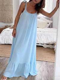 Sleeveless Tie Strap Flowy Maxi Dress 100100361101152 36 Affordable Fashion Under $100 Jerry's Apparel 