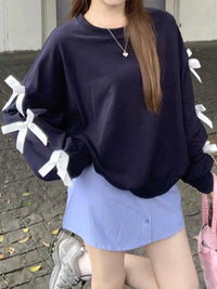 Bow-Detailed Sleeve Round Neck Sweatshirt 100100371621745 31 Affordable Fashion Under $100 Jerry's Apparel 