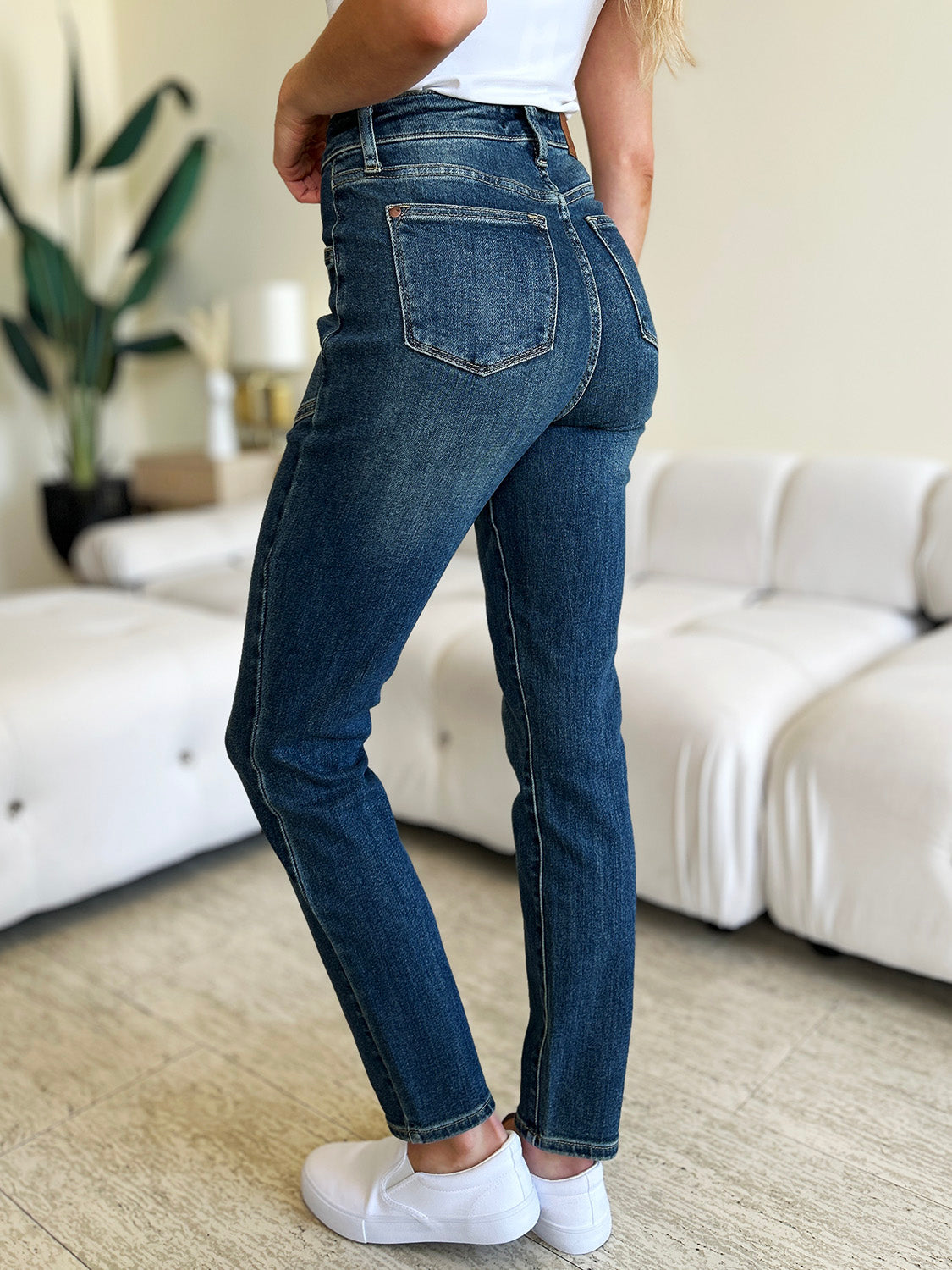 Full Size High Waist Skinny Jeans