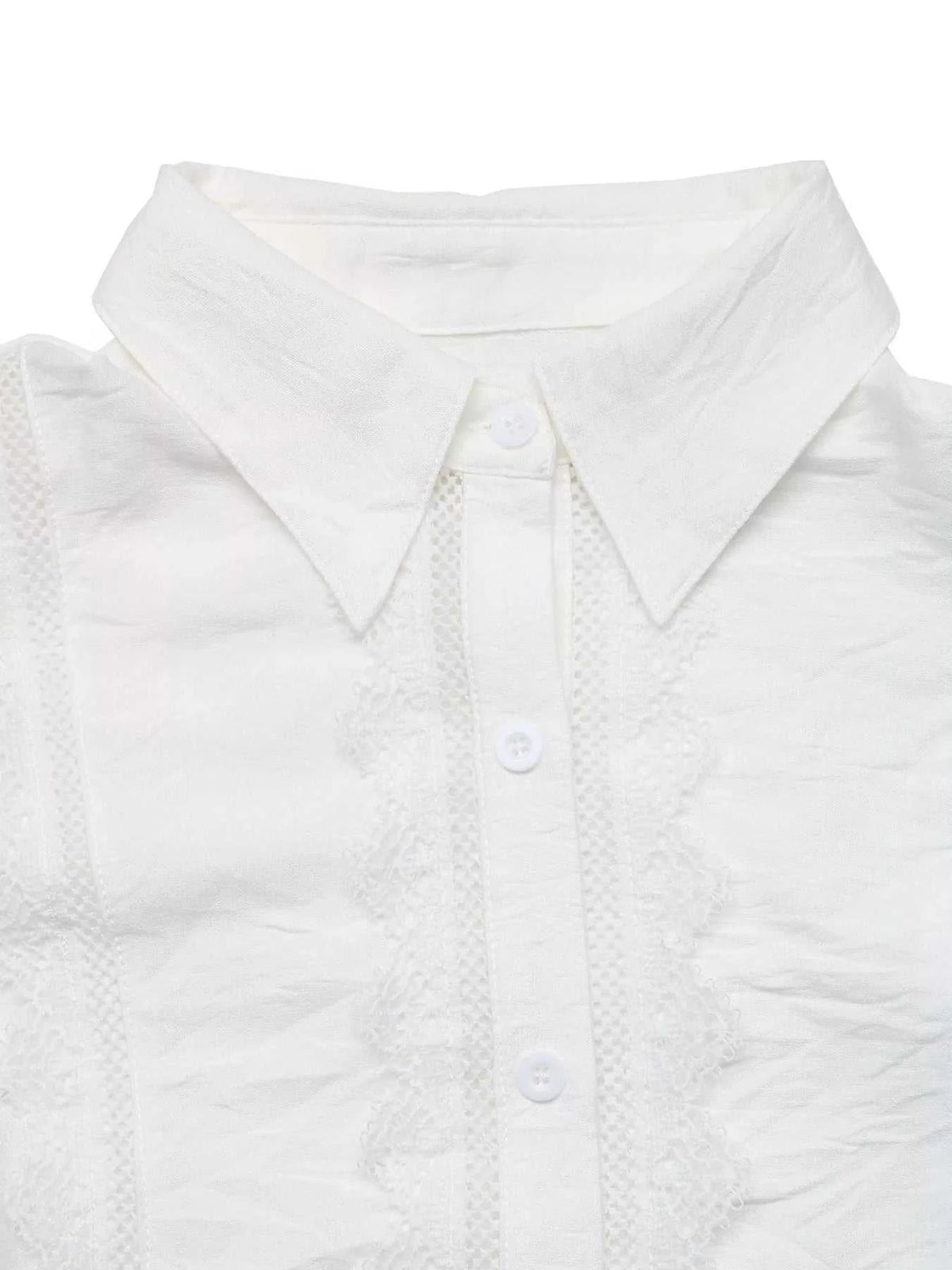 Lace-Trimmed Button-Down Shirt 101001213081303 50 Affordable Fashion Under $100 Jerry's Apparel 