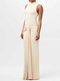 Sleeveless Mock Neck Knot Front Maxi Dress 100100133371526 32 Affordable Fashion Under $100 Jerry's Apparel 