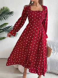 Polka Dot Flounce Sleeve Midi Dress 100100910600378 35 Gifts for Her Jerry's Apparel 