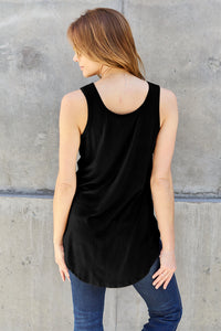 Bamboo Full Size Round Neck Tank