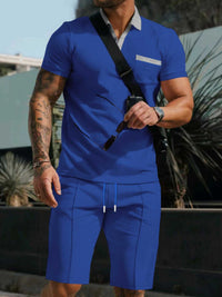 Men's Full Size Casual Short Sleeve Polo & Shorts Set Plus Size 100400026068285 36 Affordable Fashion Under $100 Jerry's Apparel 
