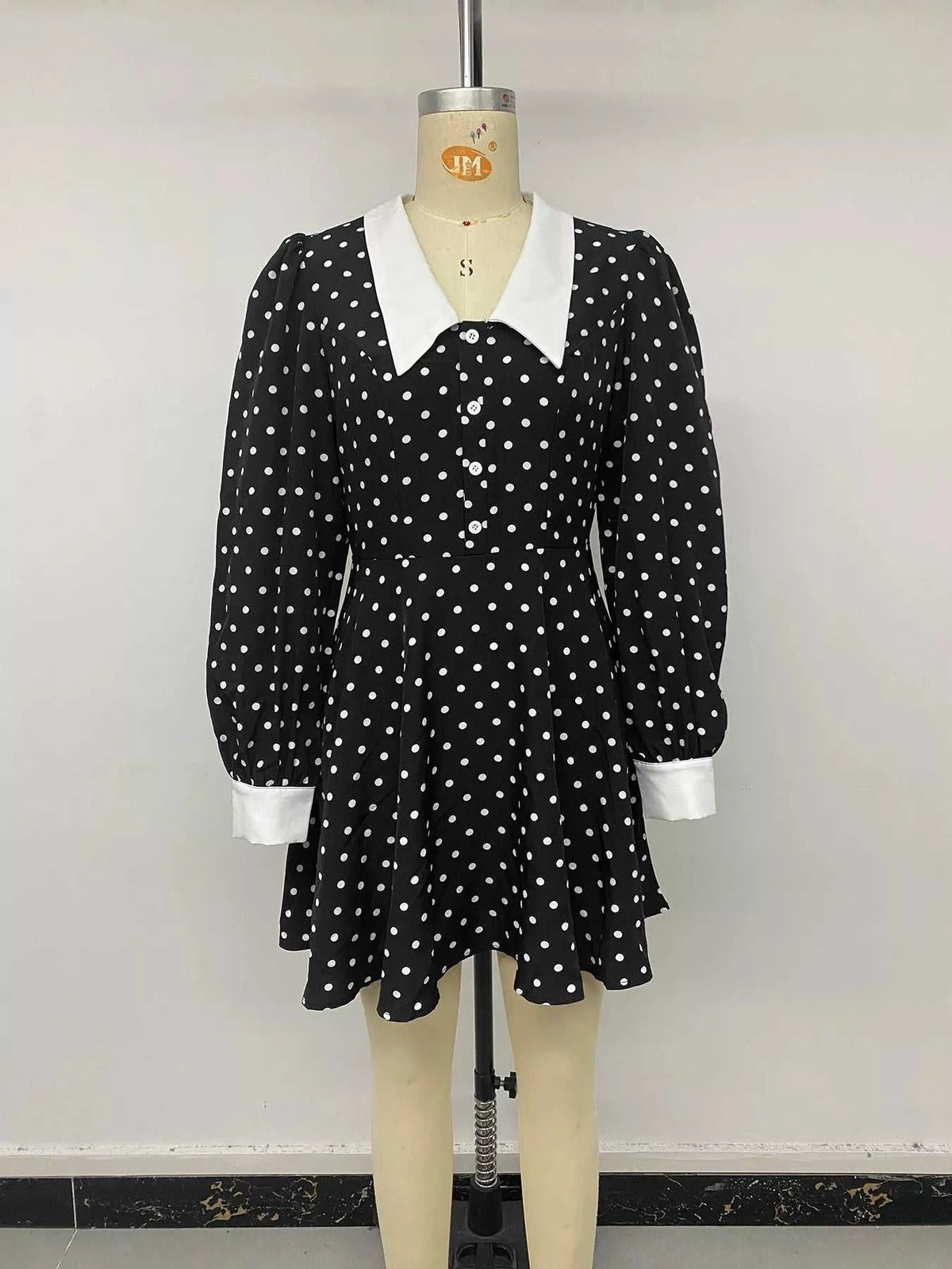 Polka Dot Peter Pan Collar Dress 100100006908393 52 Affordable Fashion Under $100 Jerry's Apparel 