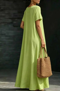 Full Size Casual Loose Short Sleeve Maxi Dress Plus Size 100100328741968 27 Gifts for Her Jerry's Apparel 