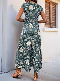 Perfee Printed Round Neck Cap Sleeve Wide Leg Jumpsuit 100100380311019 31 Affordable Fashion Under $100 Jerry's Apparel 