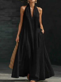 Full Size Halter Neck Sleeveless Maxi Dress Plus Size 100100329491085 30 Gifts for Her Jerry's Apparel 
